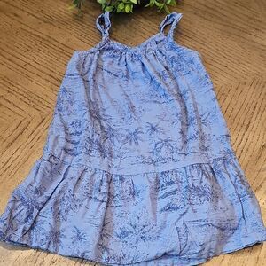 Gap Blue Floral Sleeveless Dress Size S